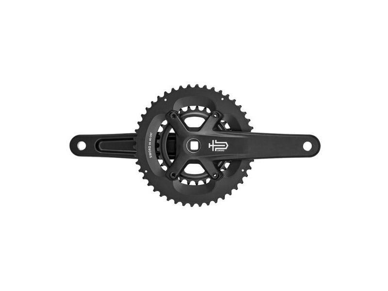 MicroSHIFT Sword Black 2x9 Crankset Alloy Arms, Square Taper fit, 46/29T Chainrings, BB Not included click to zoom image