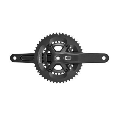 MicroSHIFT Sword Black 2x9 Crankset Alloy Arms, Square Taper fit, 48/31T Chainrings, BB Not included