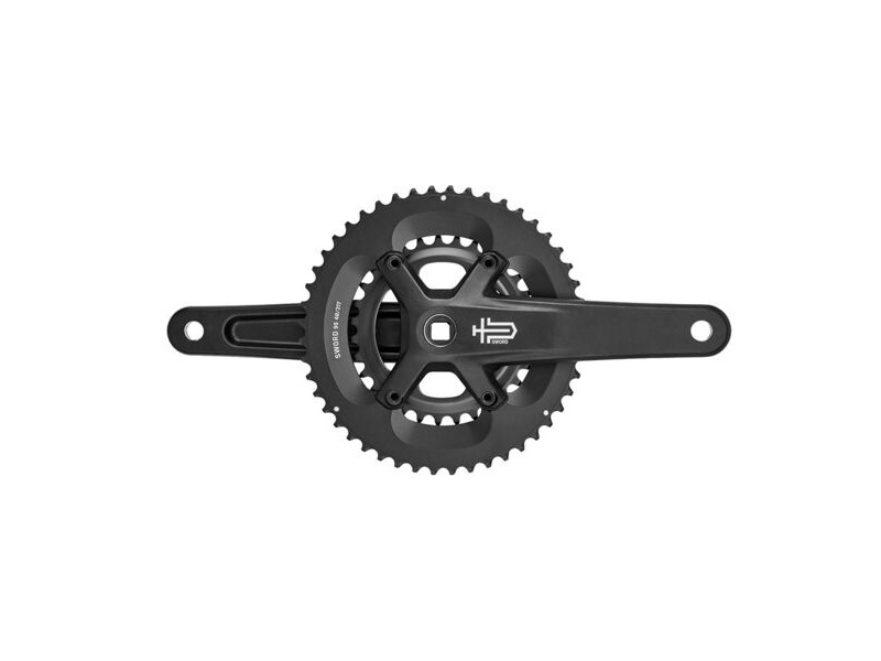 MicroSHIFT Sword Black 2x9 Crankset Alloy Arms, Square Taper fit, 48/31T Chainrings, BB Not included click to zoom image