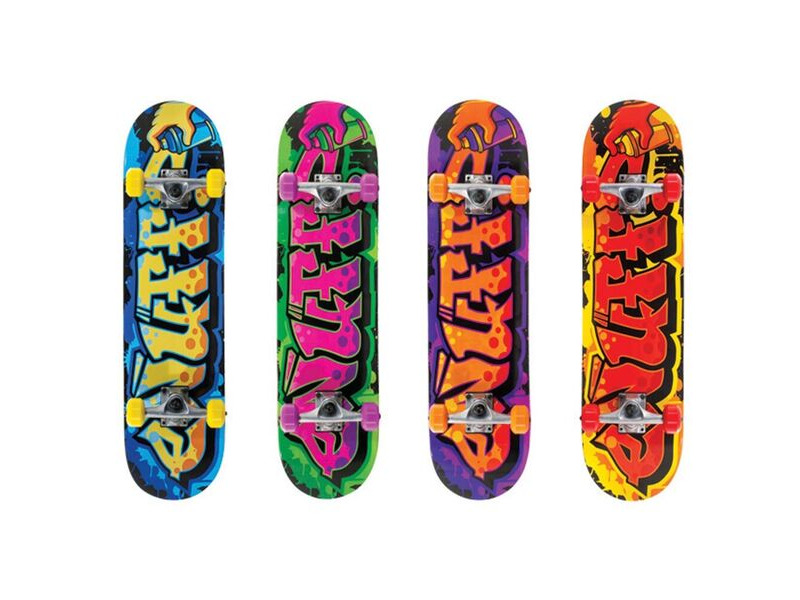 Stateside Enuff Graffiti Mini Skateboard Chinese Maple Board ,ABEC 7 Bearings, 5" HD Trucks 29x7.5" click to zoom image