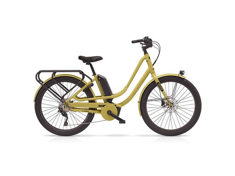 Benno Bikes eJoy Performance Step-Thru 1x10sp Cargo bike, 250W 65Nm Performance Motor, 500Wh battery, Step-Thru frame Citron green click to zoom image