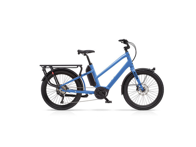 Benno Bikes Boost E Performance Step-Thru 1x10sp Cargo Bike 250W 65Nm Performance Motor, 500Wh Battery, Step-Thru frame Machine Blue click to zoom image