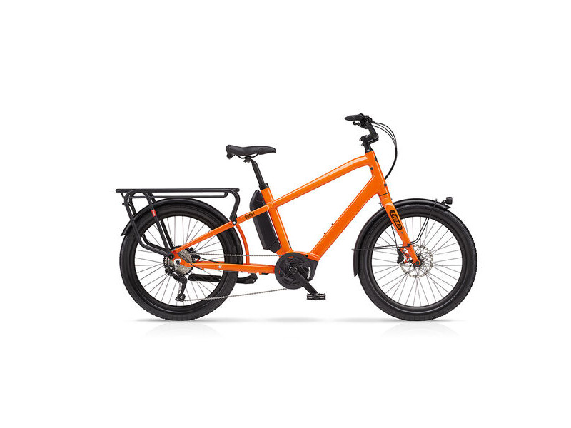 Benno Bikes Boost E Performance Unisex 1x10sp Cargo Bike 250W 65Nm Performance Motor, 500Wh Battery, Low Step Over frame Neon Orange click to zoom image
