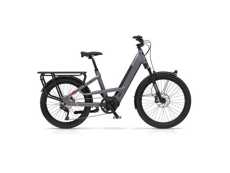 Benno Bikes 46er CX Performance 1x10sp Bike, 250W 85Nm CX Motor, 500Wh Integrated battery, Susp fork, Step-Thru frame Anthracite Grey click to zoom image