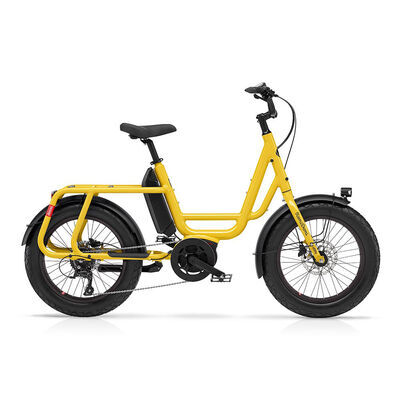 Benno Bikes RemiDemi Performance 1x9sp Cargo Bike, 250W 65Nm Performance Motor, 400Wh battery, Step-Thru frame Turmeric Yellow