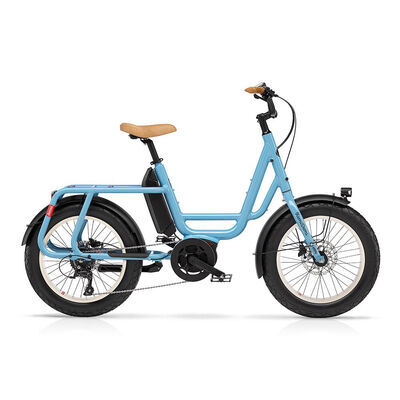 Benno Bikes RemiDemi Performance 1x9sp Cargo Bike, 250W 65Nm Performance Motor, 400Wh battery, Step-Thru frame Dolphin Blue