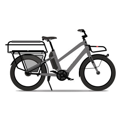 Benno Bikes Boost E CX EVO 5 Easy-On Kit 1x10sp Cargo Bike CX 250W 85Nm Motor, 500Wh Battery, Step-Thru frame, Fully Loaded Anthracite Grey