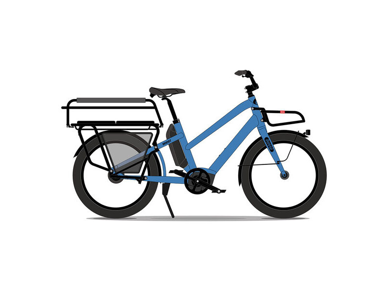 Benno Bikes Boost E CX EVO 5 Easy-On Kit 1x10sp Cargo Bike CX 250W 85Nm Motor, 500Wh Battery, Step-Thru frame, Fully Loaded Machine Blue click to zoom image