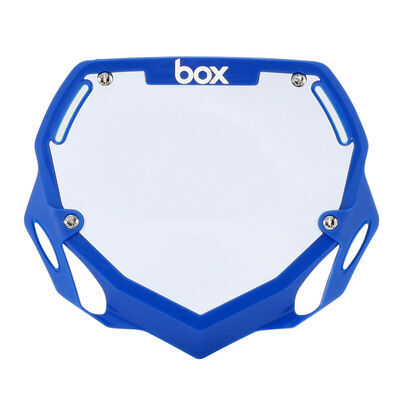 BOX BMX TWO Numberplate 8.25x9.5" Large Blue  click to zoom image