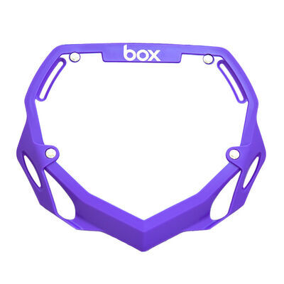 BOX BMX TWO Numberplate 8.25x9.5" Large Purple  click to zoom image
