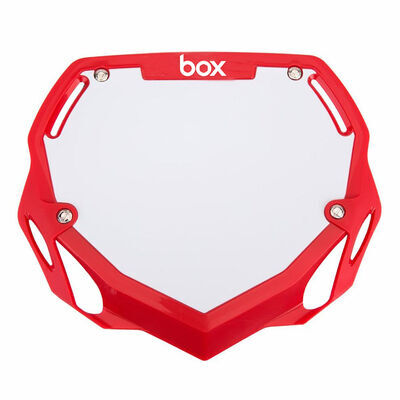 BOX BMX TWO Numberplate 8.25x9.5" Large Red  click to zoom image