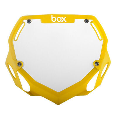 BOX BMX TWO Numberplate 8.25x9.5" Large Yellow  click to zoom image