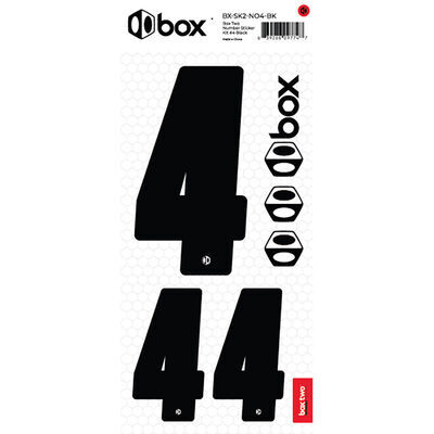 BOX BMX TWO Number Sticker Number for numberplate No4 Black  click to zoom image