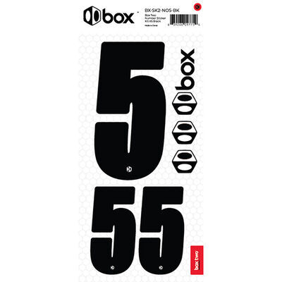 BOX BMX TWO Number Sticker Number for numberplate No5 Black  click to zoom image