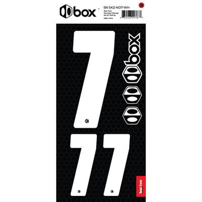 BOX BMX TWO Number Sticker Number for numberplate No7 White  click to zoom image