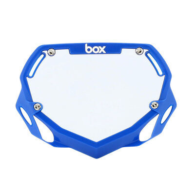BOX BMX TWO Numberplate 6.5x9" Small Blue  click to zoom image