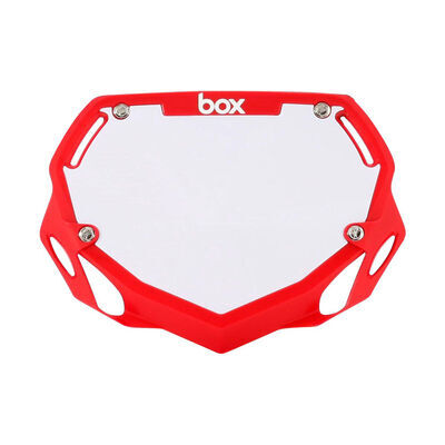 BOX BMX TWO Numberplate 6.5x9" Small Red  click to zoom image