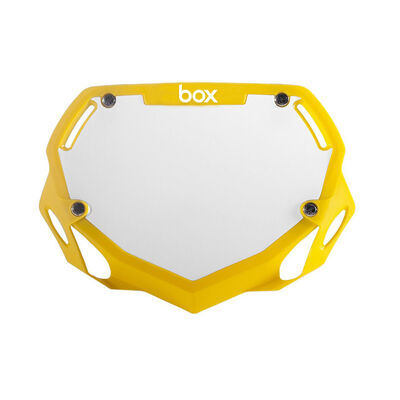 BOX BMX TWO Numberplate 6.5x9" Small Yellow  click to zoom image