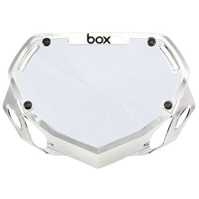 BOX BMX TWO Numberplate 6.5x9" Small Chrome Silver  click to zoom image